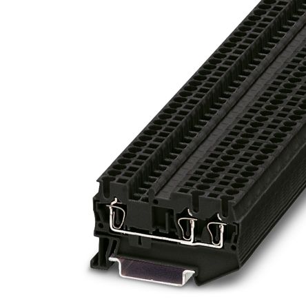 Phoenix Contact 3037342 ST 2.5 Clipline Series Feed Through Terminal Block Black, 1-Level, Spring Cage