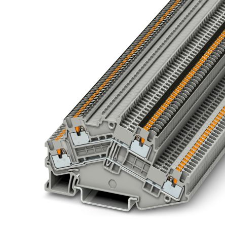 Phoenix Contact 3214686 PTTBS 1.5/S-PV Series Double Level Terminal Block Grey, 0.14mm², 1.5 mm², 2-Level, Push-in