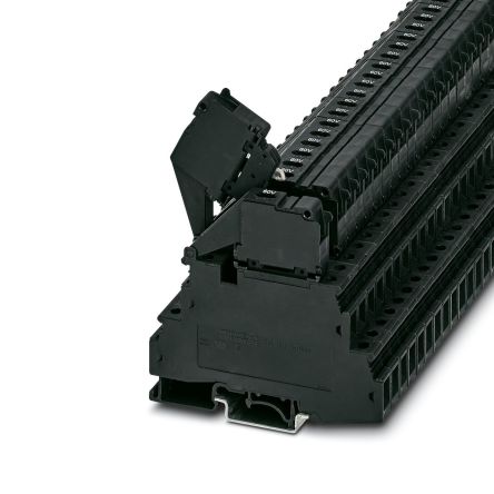 Phoenix Contact 0711580 UKK 5-HESILED 60 (5X20) Series Fuse Modular Terminal Block Black, 0.2mm², 4 mm², 2-Level Fused,