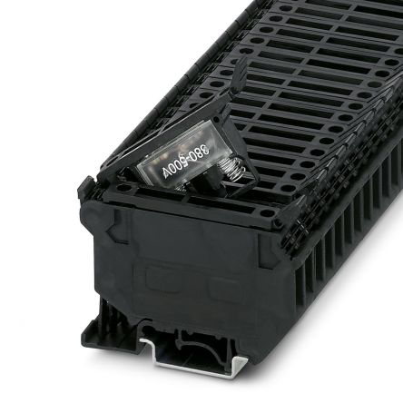 Phoenix Contact 3004155 UK 5-HESILA 500 Series Fuse Modular Terminal Block Black, 0.2mm², 4 mm², Screw