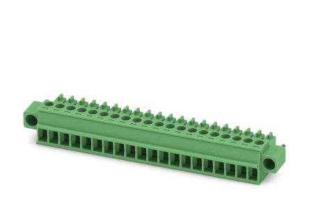 Phoenix Contact MC 1.5/20-STF-3.5 Series Pluggable Terminal Block, 20-Contact, 3.5 mm Pitch, 1 Row, 1847301
