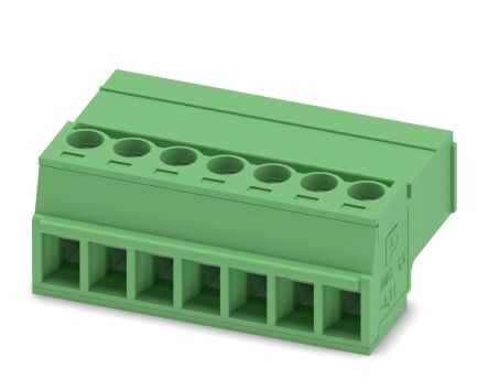 Phoenix Contact IMC 1.5/7-ST-3.81 Series Pluggable Terminal Block, 7-Contact, 3.81 mm Pitch, 1 Row, 1857935
