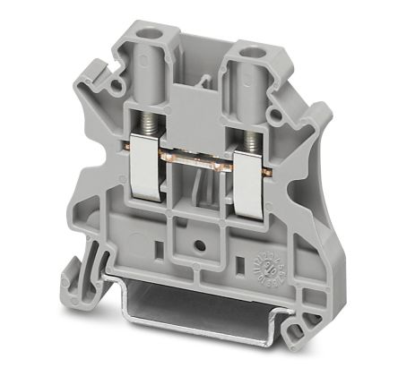 Phoenix Contact 3044623 UT-4 Clipline Series Feed Through Terminal Block Grey, 4mm², 1-Level, Screw
