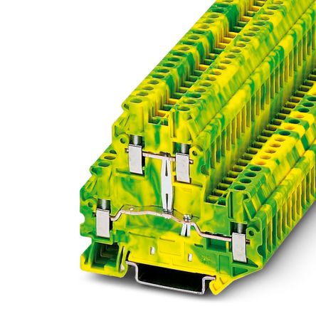 Phoenix Contact 3044665 UTTB 2.5-PE Series Earth Terminal Block Green, Yellow, 2.5mm², 2-Level, Screw, IECEx/ATEX