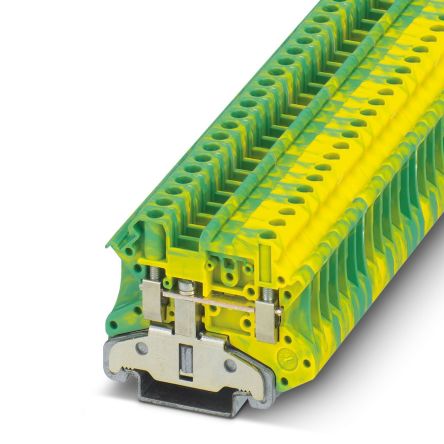 Phoenix Contact 3046207 UT 4-MTD-PE/S Series Earth Terminal Block Green, Yellow, 4mm², 1-Level, Screw, ATEX, IECEx