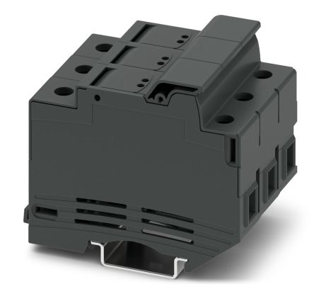 Phoenix Contact 3048603 UK 10.3-CC HESI N 3POL Series Fuse Terminal Block Black, 1-Level, Screw