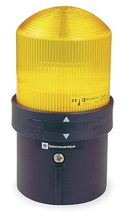 Schneider Electric XVBL Series Yellow Beacon, LED, Incandescent Bulb, IP66, IP65 Base Mount