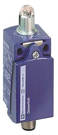 Telemecanique Sensors OsiSense XC Series Roller Plunger Limit Switch, 1 NO/1 NC, IP67, IP66, Zinc Zamak Alloy Housing,