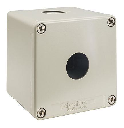 Schneider Electric Grey Zinc Alloy Harmony XAP Control Station Enclosure - 1 Hole 22 mm Diameter