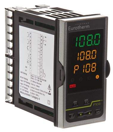 Eurotherm Piccolo P108 Panel PID Temperature Controller 2 Input, 2 Output Relay 264V ac/dc On-Off