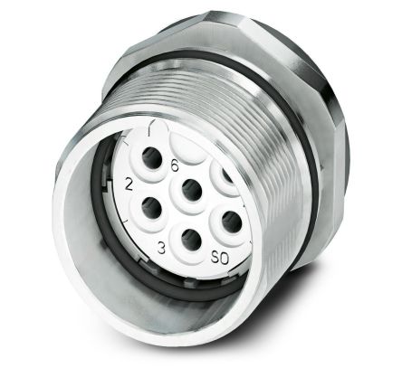 Phoenix Contact Circular Connector, 6 Contacts, Bulkhead Mount, M23 Connector, Socket, Female, IP67, CA-6S Series