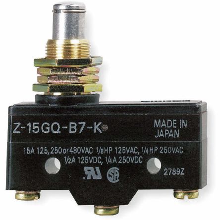 Omron Z Series Plunger Limit Switch, SPDT, IP00, Thermosetting Resin Housing, 500V