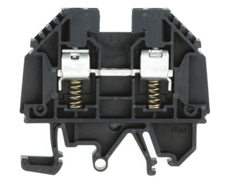 Weidmüller 9537510000 W Series Feed Through Terminal Block Black, 4mm², 1-Level, Screw