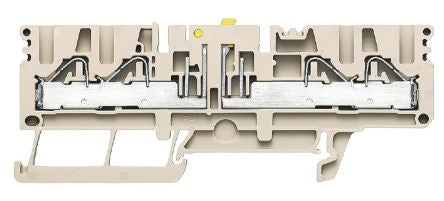 Weidmüller 1933940000 P Series Disconnect Terminal Block Dark Beige, 0.5mm², 6 mm², 1-Level, Push-in