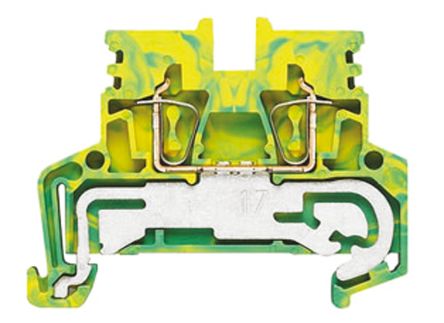 Weidmüller 1933760000 Z Series PE Terminal Green, Yellow, 0.5mm², 4 mm², 1-Level, Clamp