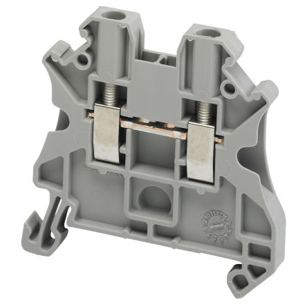Schneider Electric NSYTRV22 Linergy TR Series DIN Rail Terminal Block Grey, 0.14mm², 4 mm², 1-Level, Screw, ATEX