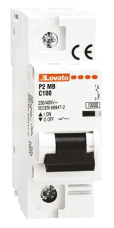 Lovato Modulo P2MB Miniature Circuit Breaker, 1-Pole, 100A, Type C, 230V ac AC, 60 V dc DC, 10 kA Breaking Capacity