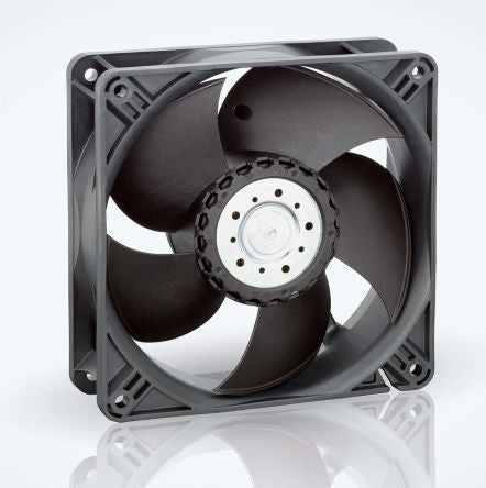 ebm-papst 4400 Series Axial Fan, 12V dc, 205 m³/h, 5.3 W, 540 mA Max, IP20 119 mm 119mm 38 mm