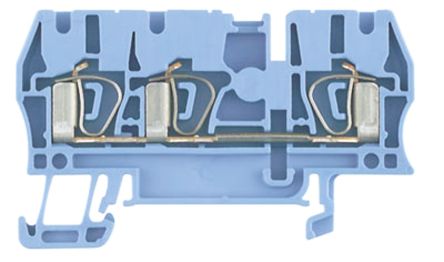 Weidmüller 1608550000 Z Series Feed Through Terminal Block Blue, 2.5mm², 1-Level, Clamp