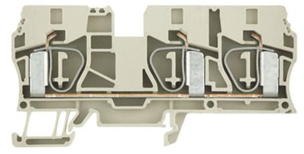 Weidmüller 1767690000 Z Series Feed Through Terminal Block Beige, 10mm², 1-Level, Clamp