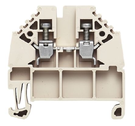 Weidmüller 1730940000 W Series Feed Through Terminal Block Dark Beige, 2.5mm², 1-Level, Screw