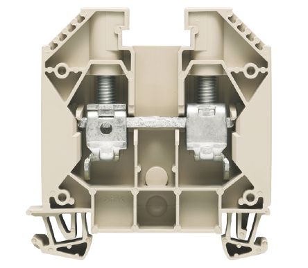 Weidmüller 1028900000 W Series Feed Through Terminal Block Dark Beige, 1-Level, Screw