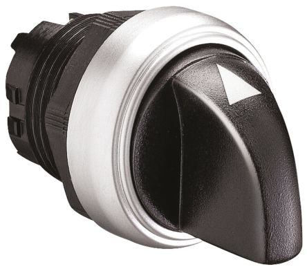 Lovato Platinum Series 3 Position Selector Switch Head, 22 mm Cutout, Black Handle