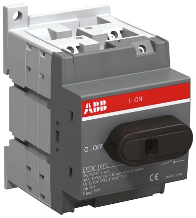 ABB 3-Pole Base Isolator Switch -, IP20, 32A, 75 kW