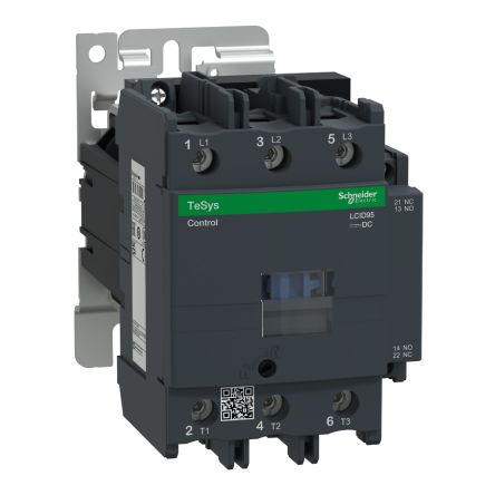 Schneider Electric LC1D Contactor, 24V Coil, 3-Pole, 95 A, 45 kW 24V, 3 NO, 690V