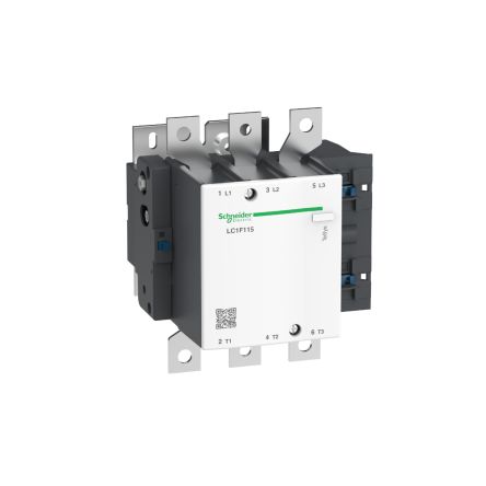 Schneider Electric LC1F Contactor, 380V ac Coil, 3-Pole, 115 A, 55 kW 380V ac, 3 NO, 440V