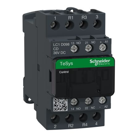 Schneider Electric TeSyS D Contactor, 48V ac Coil, 4-Pole, 20 A, 2.5 W 48V ac, 2 NO/2 NC, 690V ac