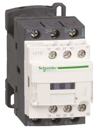Schneider Electric LC1D Contactor, 575V ac Coil, 3-Pole, 32 A, 7.5 kW 575V ac, 3 NO, 300 V dc, 690V ac