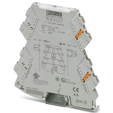 Phoenix Contact MINI MCR Series Signal Conditioner, Voltage Input, Current Output, 30V dc, 9.6 V dc Supply, CCC, UL,