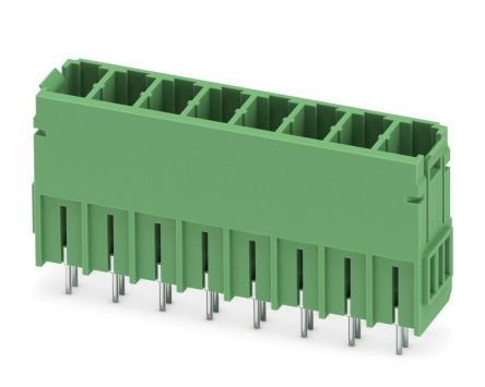 Phoenix Contact PCV 5/ 8-G-7.62 Series Pluggable Terminal Block, 8-Contact, 7.62 mm Pitch, 1 Row, 1720631