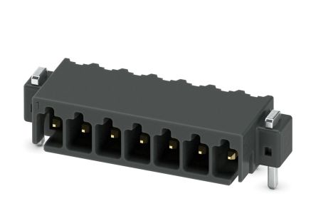 Phoenix Contact MC 0.5/ 7-G-2.54 P20 THR R44 Series Pluggable Terminal Block, 7-Contact, 2.54 mm Pitch, 1 Row, 1821290
