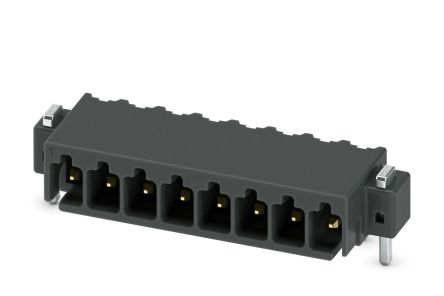 Phoenix Contact MC 0.5/ 8-G-2.54 P20 THR R44 Series Pluggable Terminal Block, 8-Contact, 2.54 mm Pitch, 1 Row, 1821300