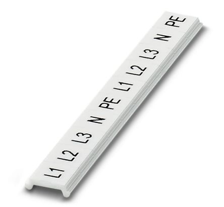 Phoenix Contact, ZBF 5.LGS:L1-N.PE Polyamide Marker Label for use with Terminal Block