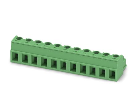 Phoenix Contact MC 1.5/11-ST1-5.08 Series Pluggable Terminal Block, 11-Contact, 5.08 mm Pitch, 1 Row, 1900866