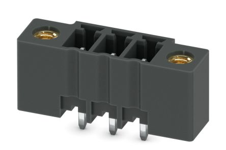 Phoenix Contact MCV 1.5/ 3-GF-3.81 P26 THR Series Pluggable Terminal Block, 3-Contact, 3.81 mm Pitch, 1 Row, 1707641