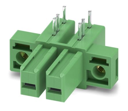 Phoenix Contact IPC 5/ 2-GFU-7.62 Series Pluggable Terminal Block, 2-Contact, 7.62 mm Pitch, 1 Row, 1708718