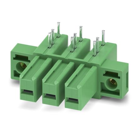 Phoenix Contact IPC 5/ 3-GFU-7.62 Series Pluggable Terminal Block, 3-Contact, 7.62 mm Pitch, 1 Row, 1708721