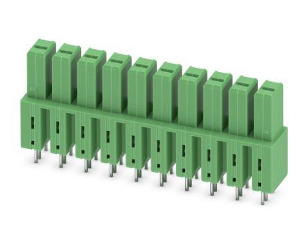 Phoenix Contact IPCV 5/10-G-7.62 Series Pluggable Terminal Block, 10-Contact, 7.62 mm Pitch, 1 Row, 1708909