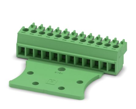 Phoenix Contact MC 1.5/12-STZ4-3.81 Series Pluggable Terminal Block, 12-Contact, 3.81 mm Pitch, 1 Row, 1768978