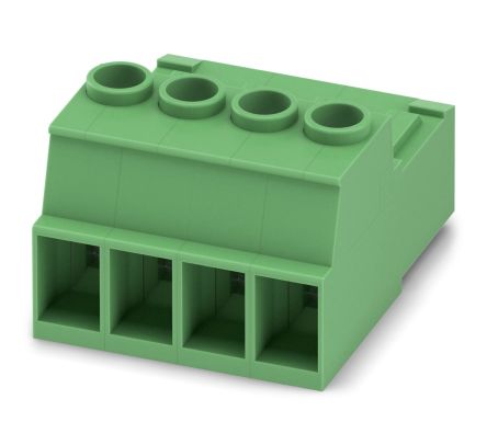 Phoenix Contact IPC 5/4-ST-7.62 Series Pluggable Terminal Block, 4-Contact, 7.62 mm Pitch, 1 Row, 1709063