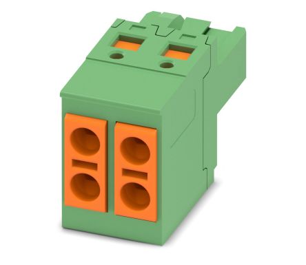 Phoenix Contact TVFKC 1.5/2-ST Series Pluggable Terminal Block, 2-Contact, 5 mm Pitch, 1 Row, 1713839