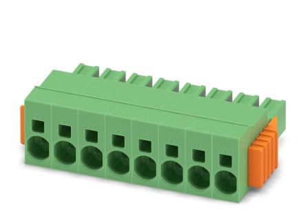 Phoenix Contact SPC 5/8-STCL-7.62 Series Pluggable Terminal Block, 8-Contact, 7.62 mm Pitch, 1 Row, 1718546
