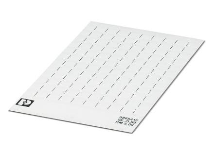 Phoenix Contact, SK5.08/3.8:UNBEDRUCKT Polyester Marker Label for use with Terminal Block