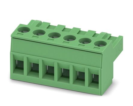 Phoenix Contact MSTBT 2.5 HC/6-ST Series Pluggable Terminal Block, 6-Contact, 5 mm Pitch, 1 Row, 1926277