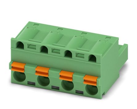 Phoenix Contact GFKC 2.5/4-ST-7.62 Series Pluggable Terminal Block, 4-Contact, 7.62 mm Pitch, 1 Row, 1939659