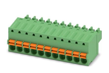 Phoenix Contact FK-MCP 1.5/11-ST-3.5 Series Pluggable Terminal Block, 11-Contact, 3.5 mm Pitch, 1 Row, 1939992